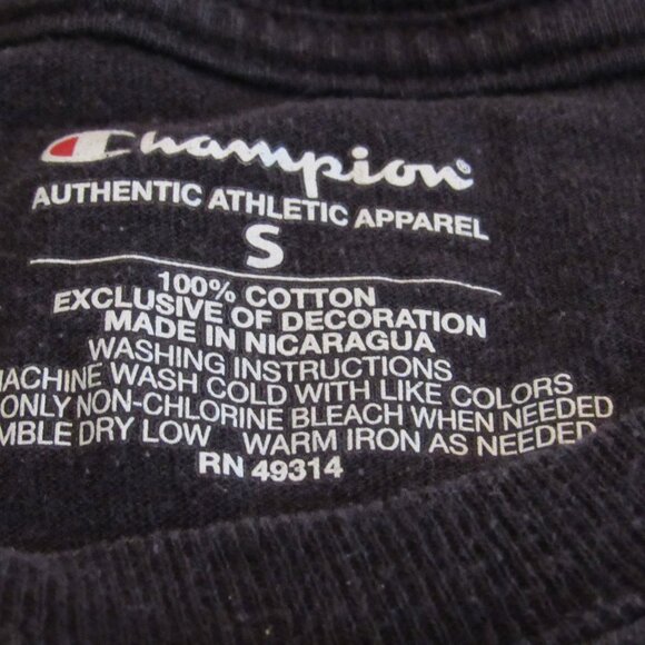 Northeastern University Black Champion T-Shirt Size Small 100% Cotton - Picture 5 of 5
